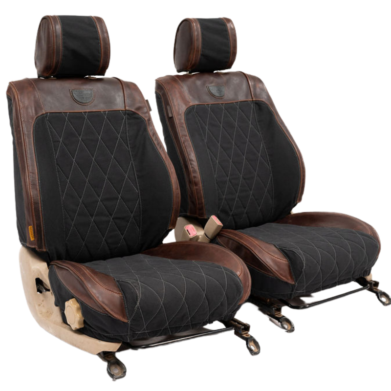 Legacy Premium with Charcoal Canvas and Textured Brown Leather