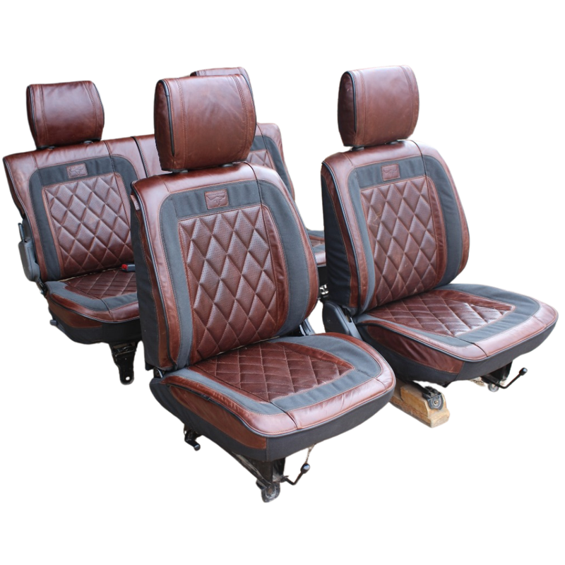 Legacy Pro Collection with Charcoal Canvas and Red Brown Leather