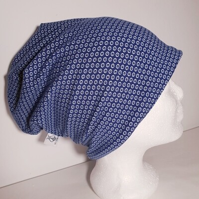BEANIE I Jersey Mütze, Print Blue Dots BEANIE I Jersey Mütze, Print Blue Dots