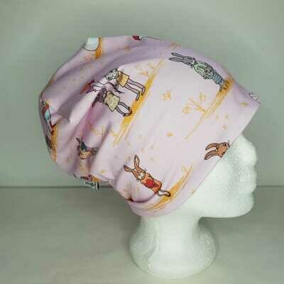 BEANIE I Jersey Mütze, Häschen rosa