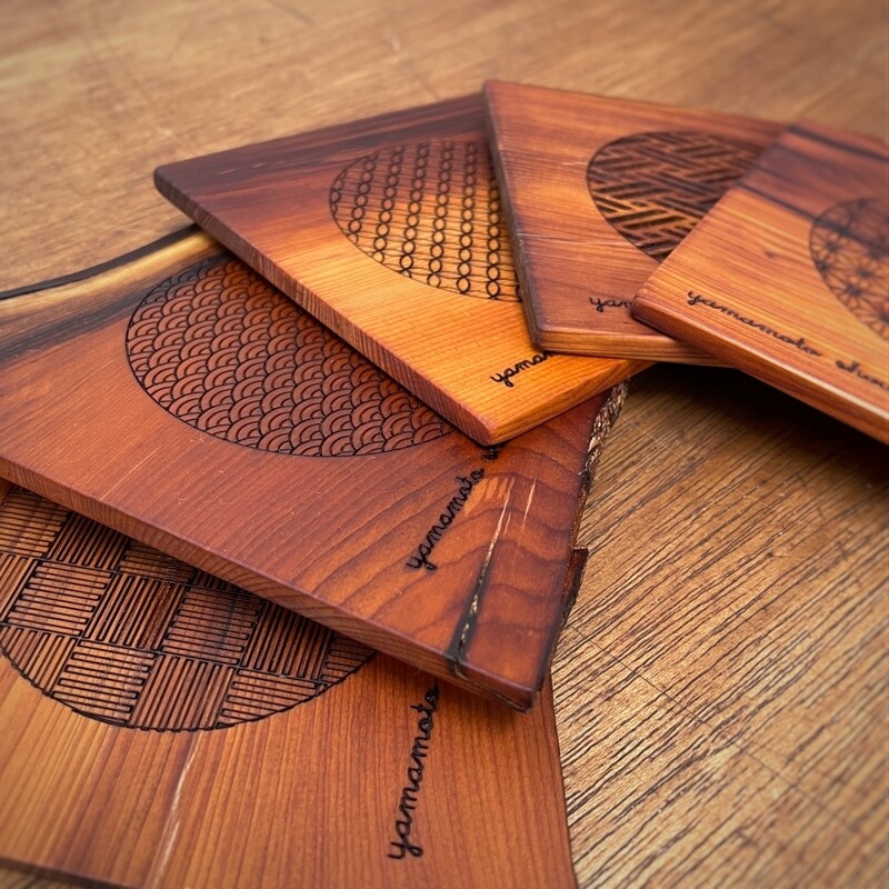 櫟の板のコースター(Coaster of yew )