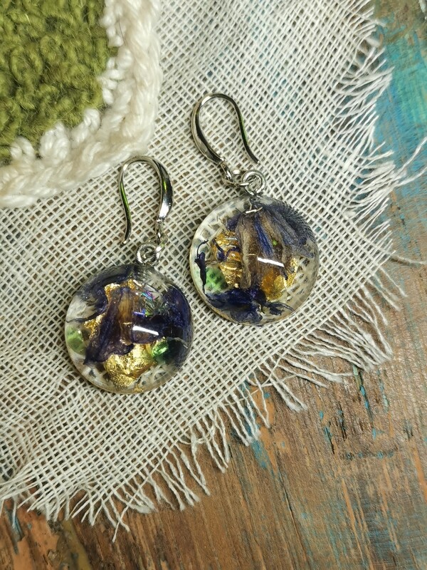 Golden Leaf, Bluebells, Mini Beach glass