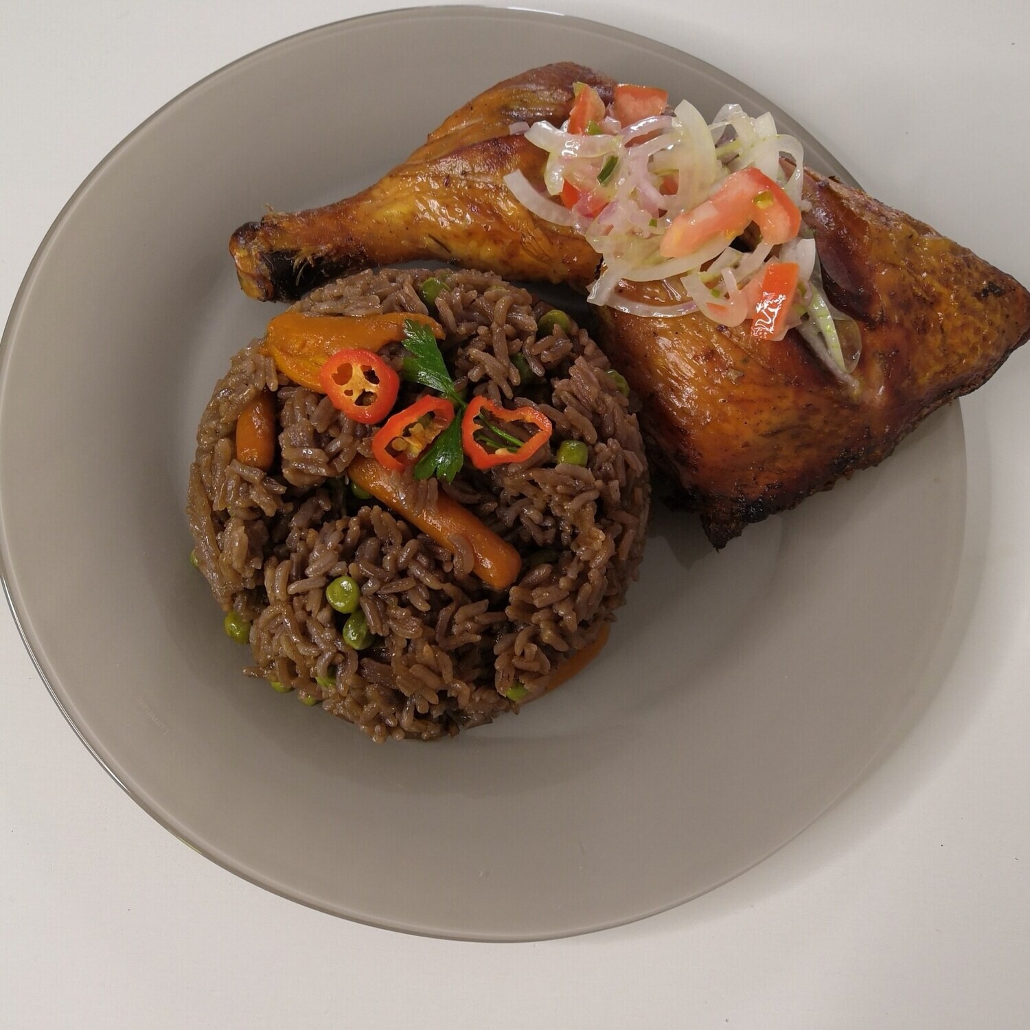 POULET BOUCANE + RIZ DJONDJON