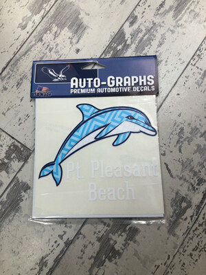 Auto Decal Patchwork Dolphin