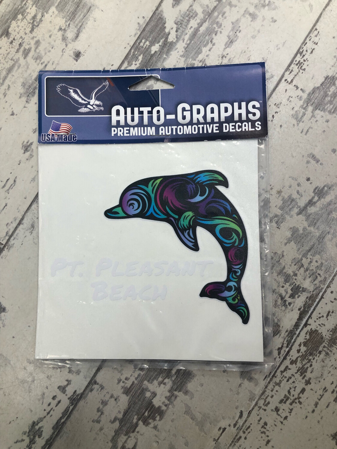 Auto Decal Swirl Dolphin