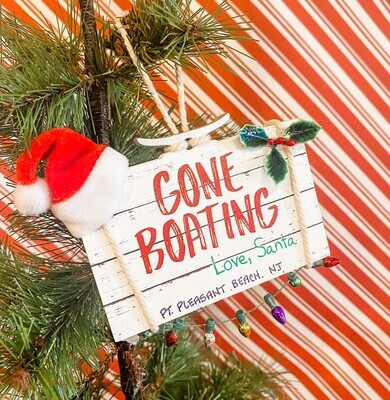 Gone Boating, Love Santa Ornament