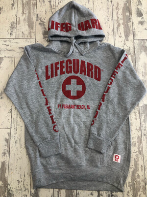 Adult Gray Lifeguard Hoodie