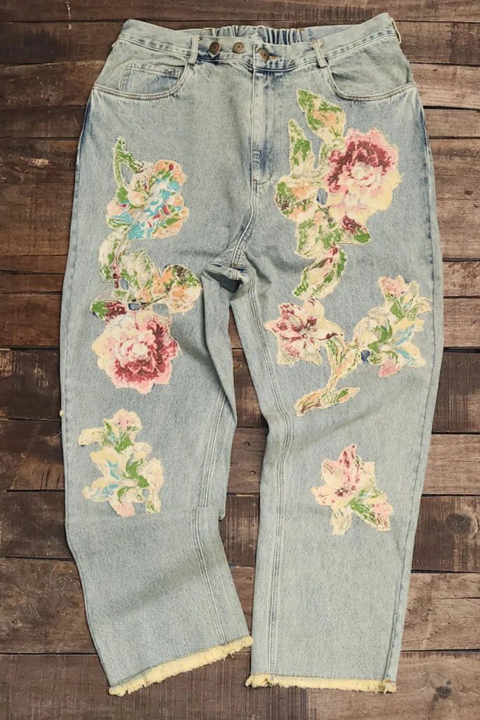 E Jaded Gypsy Floral Garden Jeans