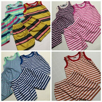 Sleevles stripe Set