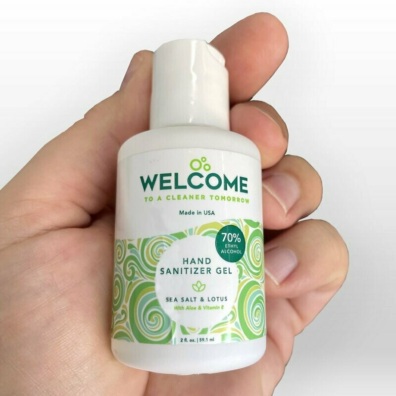 Welcome Hand Sanitizer with Sea Salt & Lotus -  2 oz