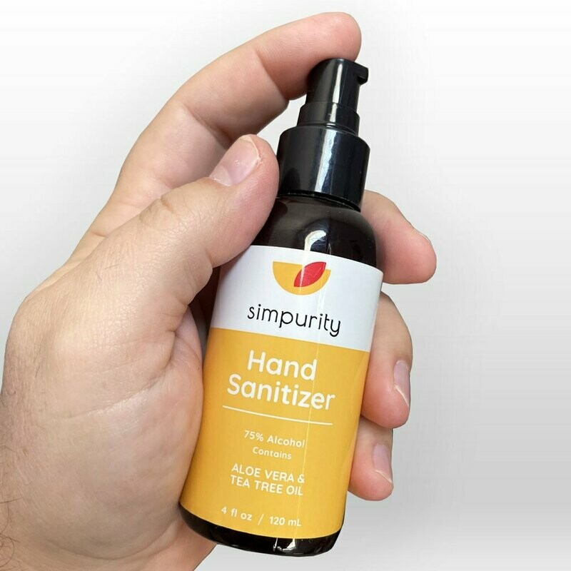 Simpurity Hand Sanitizer with  Aloe & Tea Tree Oil - 4 oz