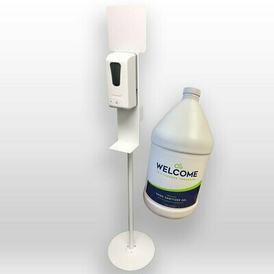 Automatic Hand Sanitizer Dispenser & Stand with 1 Gal Refill