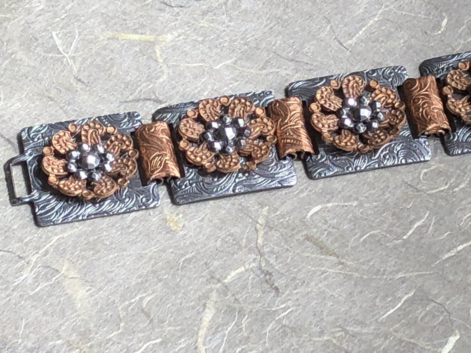 Steampunk Antique Button Bracelet