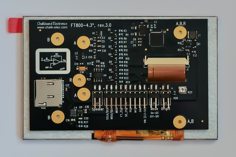 4.3&quot; serial (I2C/SPI) resistive touchscreen LCD with audio