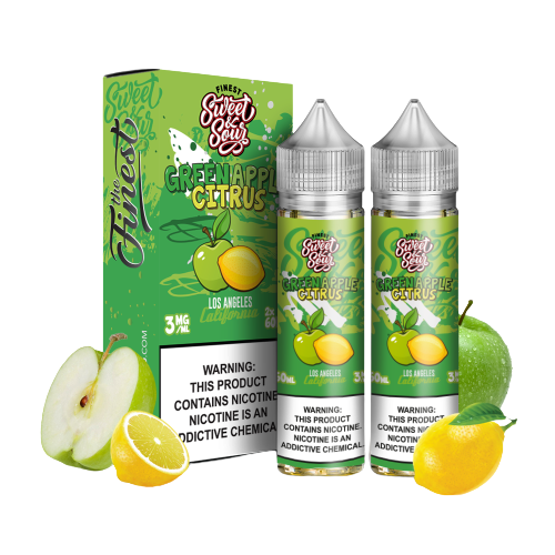 Finest Sweet &amp; Sour: Green Apple Citrus
 60ml, Nicotine: 0mg