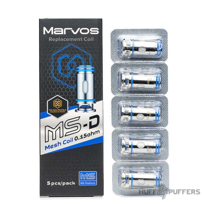 FREEMAX MARVOS MS REPLACEMENT COILS- 5 Pack, Ohms: 60W-80W (0.15 Ohm) MS-D