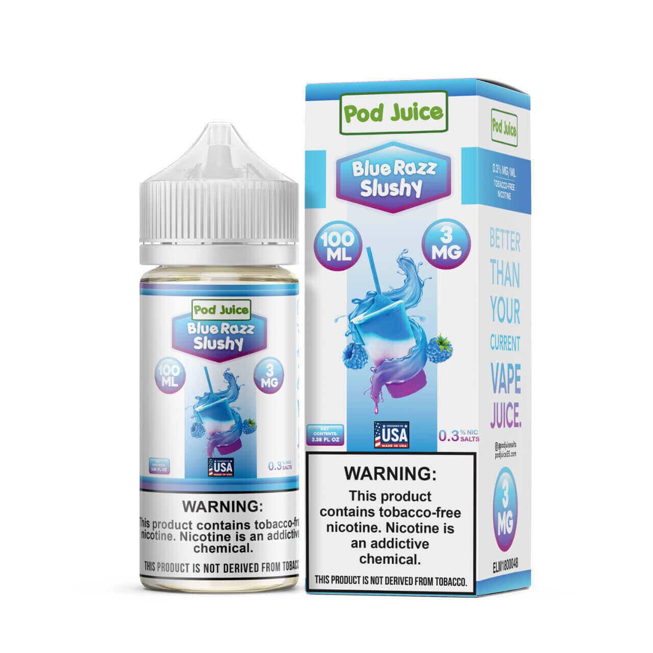 POD JUICE - BLUE RAZZ SLUSHY 100ml