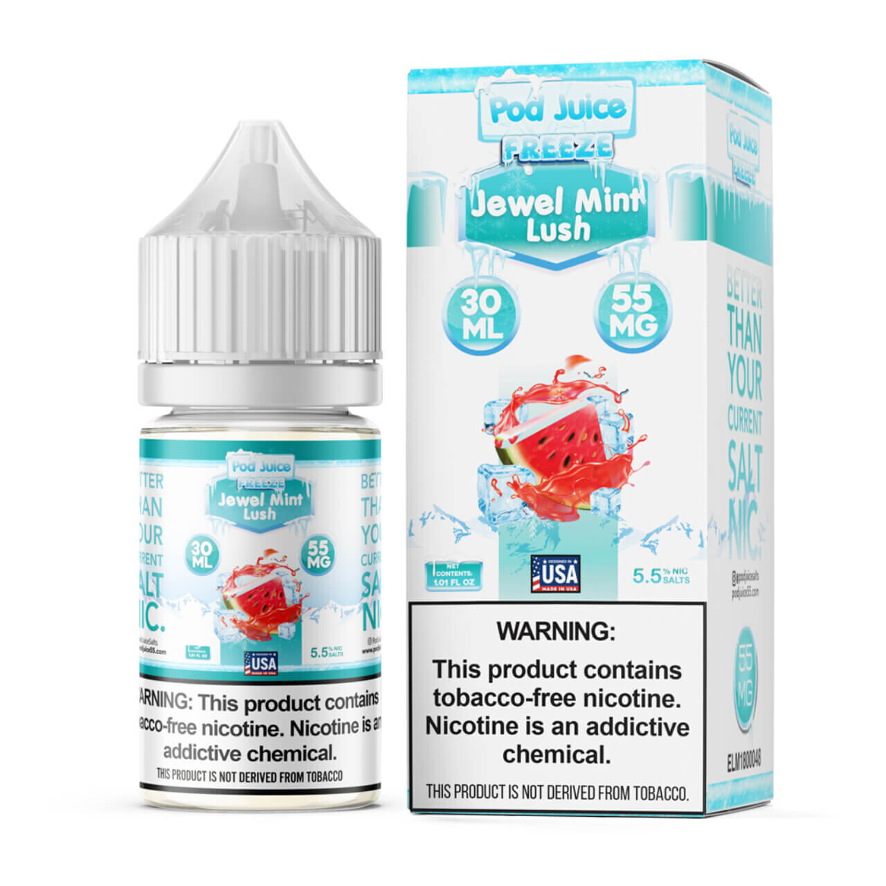 POD JUICE FREEZE JEWEL MINT LUSH FREEZE Salt 30ml
