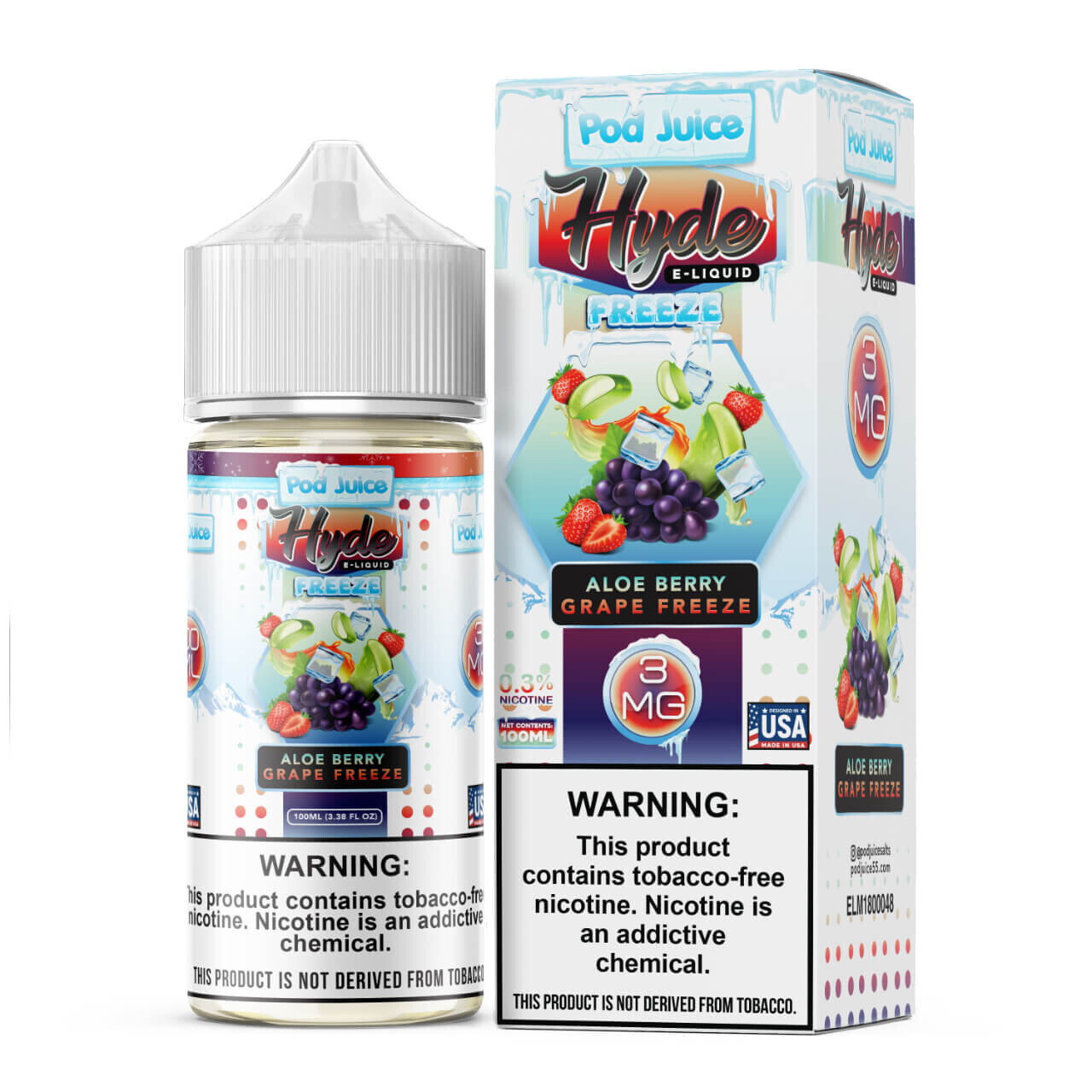 HYDE X POD JUICE FREEZE - ALOE BERRY GRAPE 100ml