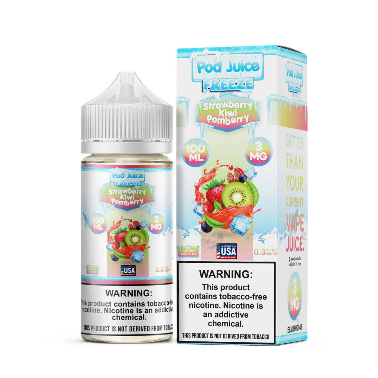 POD JUICE FREEZE - STRAWBERRY KIWI POMBERRY 100ml