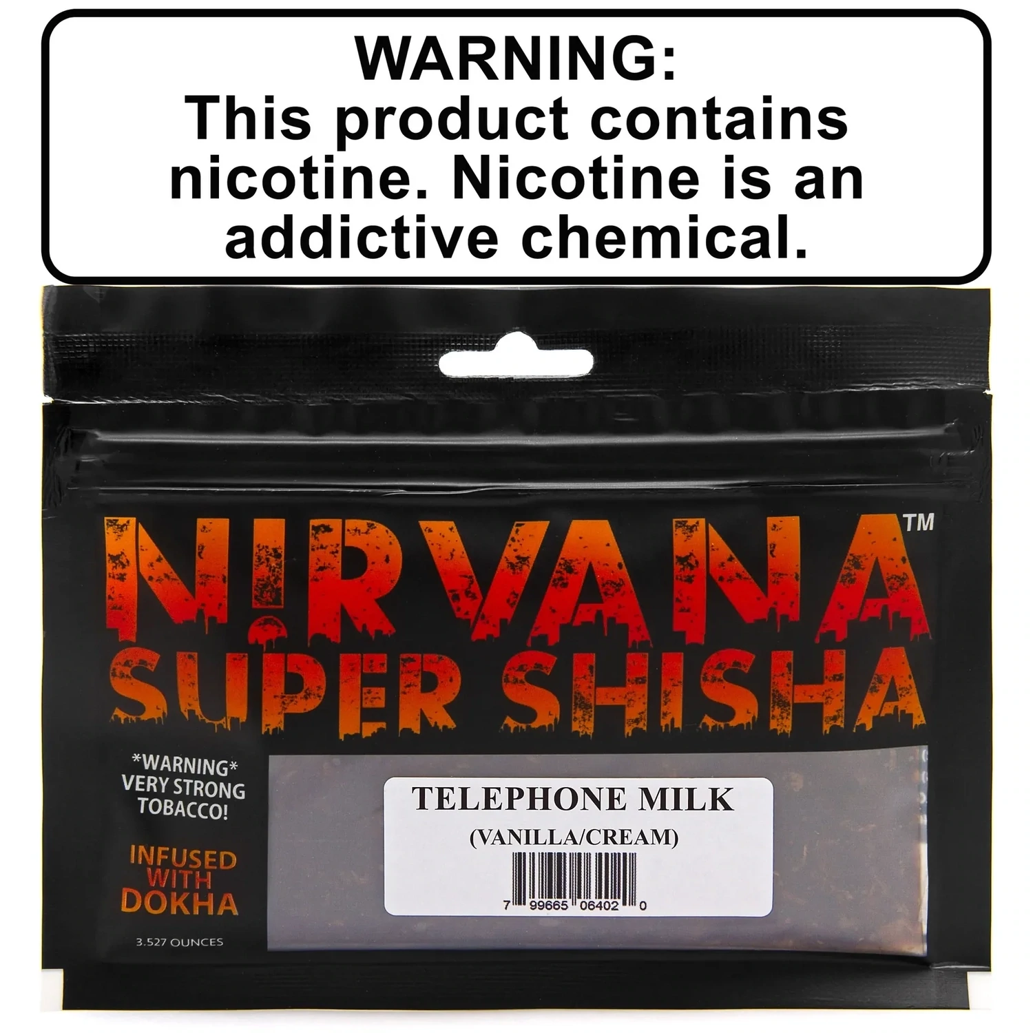 Nirvana Super Shisha Tobacco 100g, Flavor: Telephone Milk