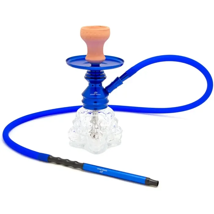 Vertrex Glass Skull 13&quot; Hookah-Golden Desert