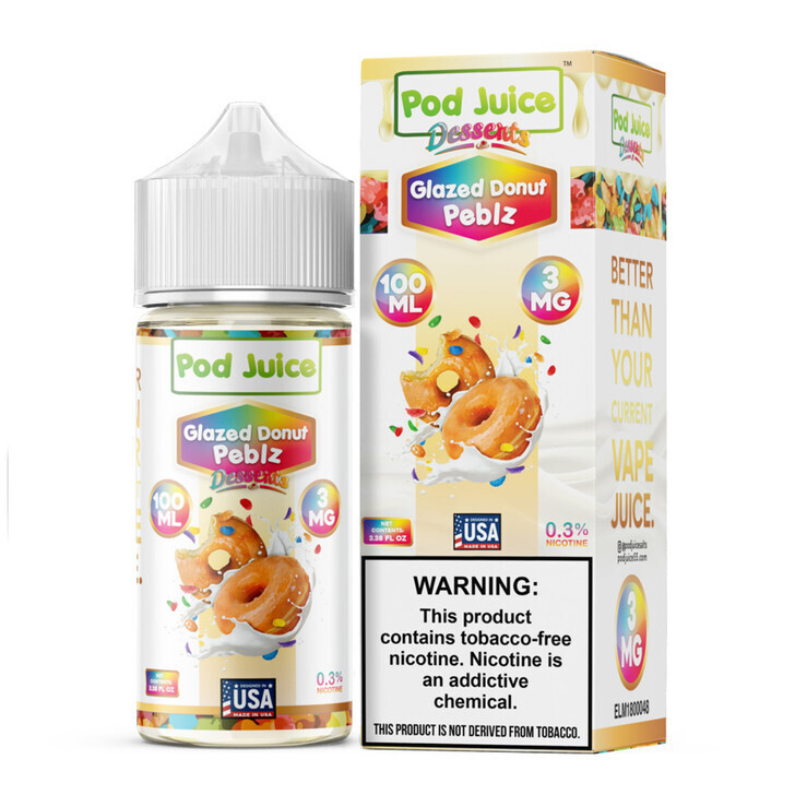 POD JUICE - Pod Juice Glazed Donut Peblz 100ml