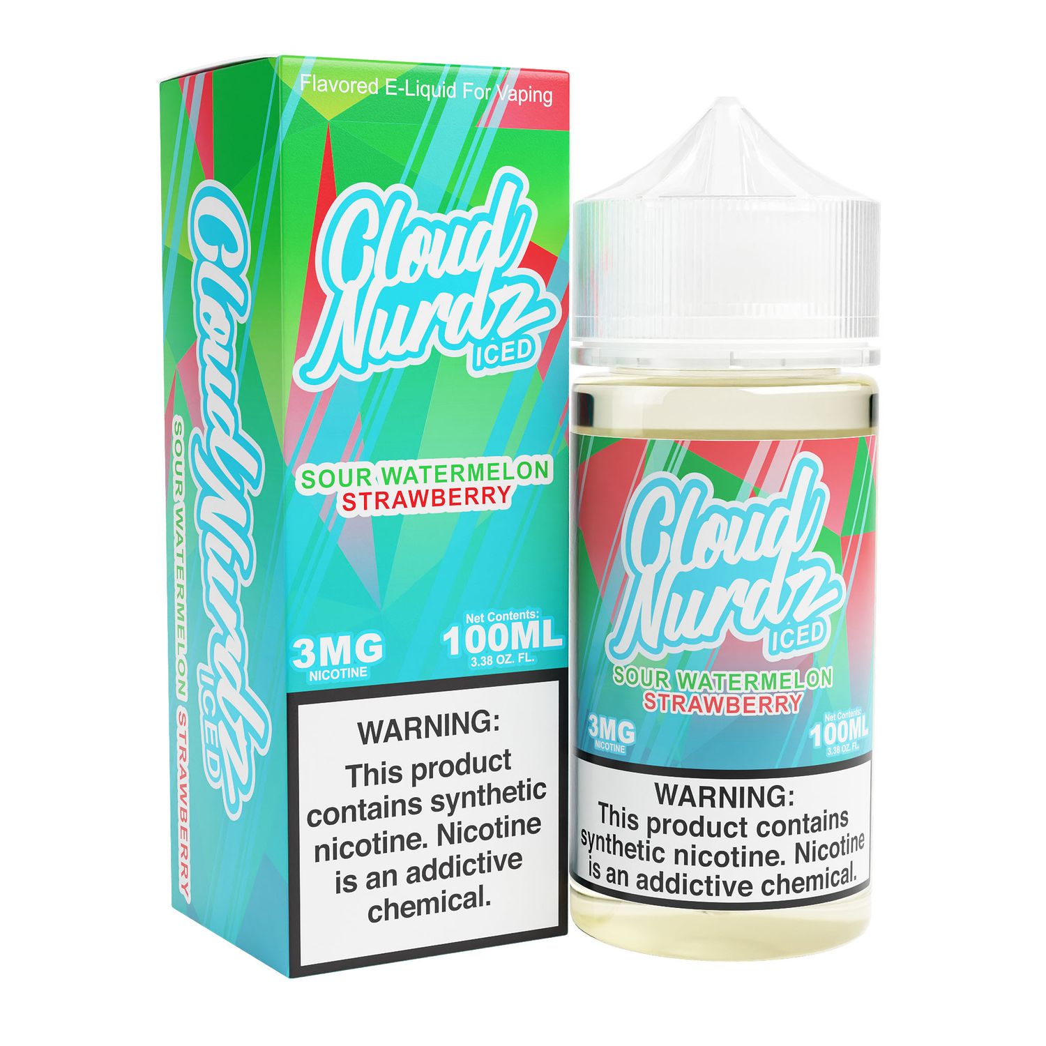CLOUD NURDZ ICED - TFN SOUR WATERMELON STRAWBERRY 100ml