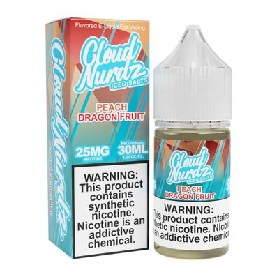 CLOUD NURDZ ICED - PEACH DRAGONFRUIT Salt 30ml