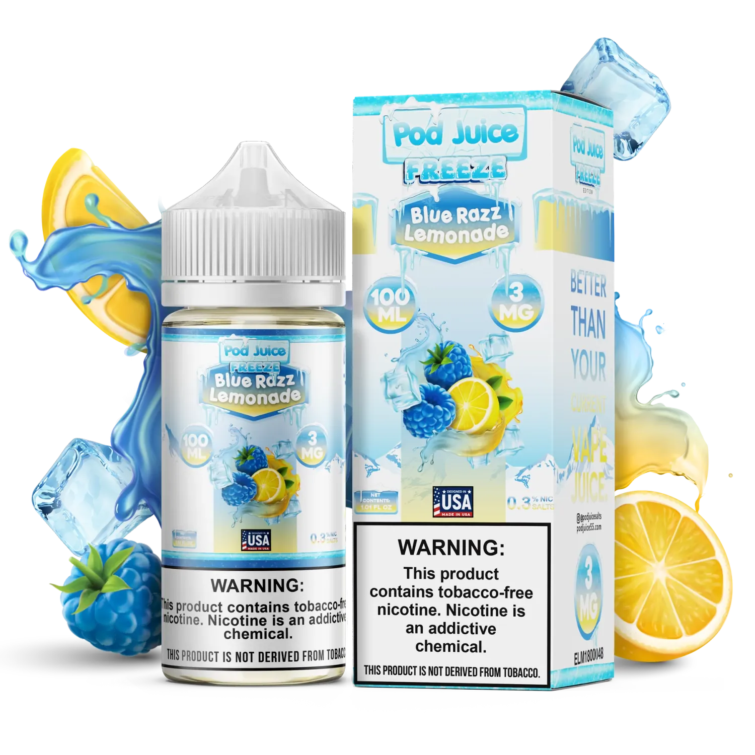 POD JUICE FREEZE - BLUE RAZZ LEMONADE 100ml