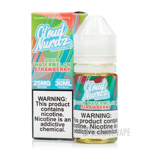 CLOUD NURDZ ICED - Sour Watermelon Strawberry Salt 30ml