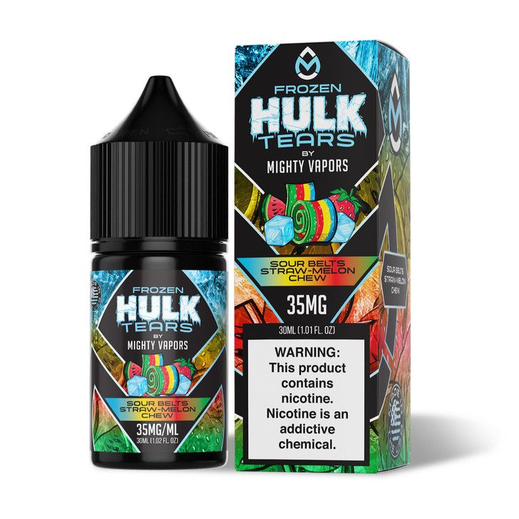 MIGHTY VAPORS x HULK TEARS - FROZEN SOUR BELTS STRAW MELON CHEW SALT 30ML
