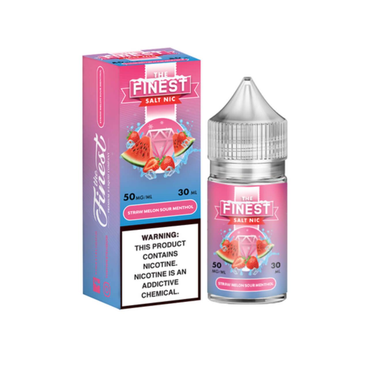 The Finest: Straw Melon Sour Belts Menthol 30ml Salt