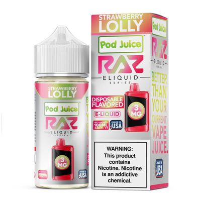 Strawberry Lolly by Pod Juice x RAZ 100ml