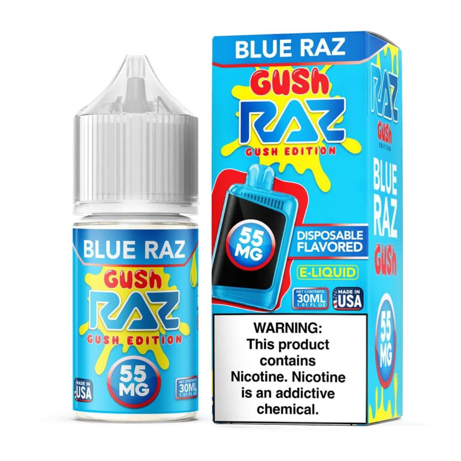 Pod Juice x RAZ Salt – Blue Razz Gush 30mL