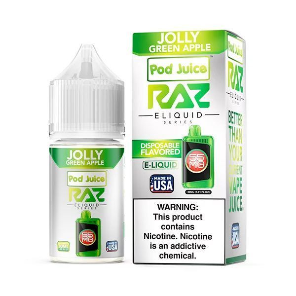Pod Juice x RAZ Salt – Jolly Green Apple 30mL