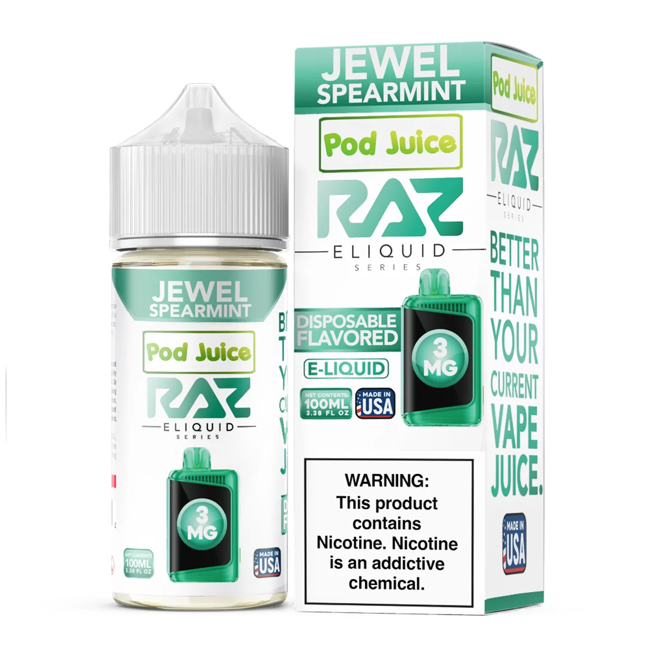Pod Juice x RAZ – Jewel Spearmint 100mL