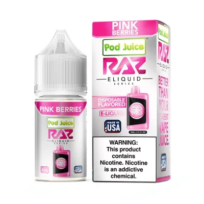 Pod Juice x RAZ Salt – Pink Berries 30mL