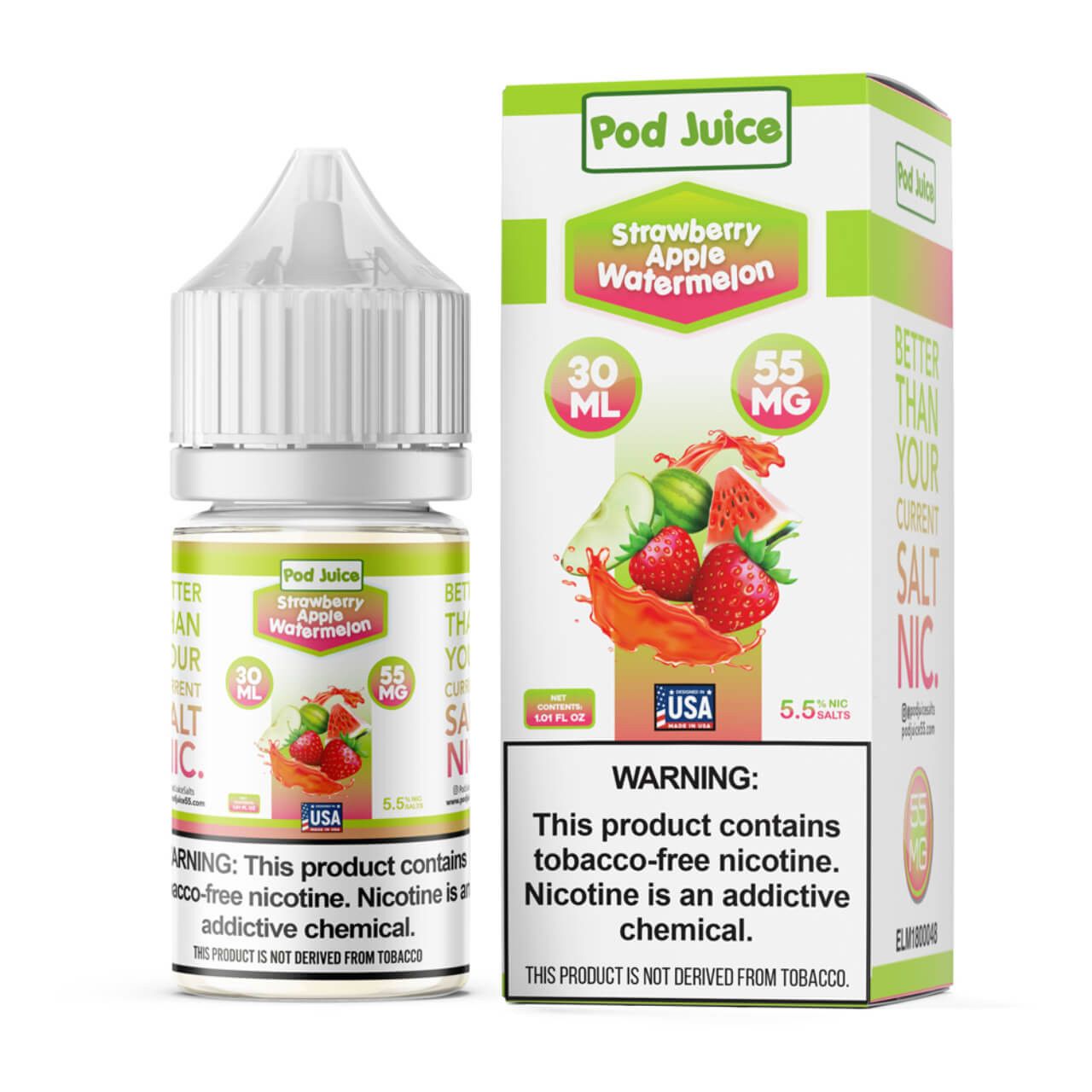 Pod Juice – Strawberry Apple Watermelon Salt 30mL