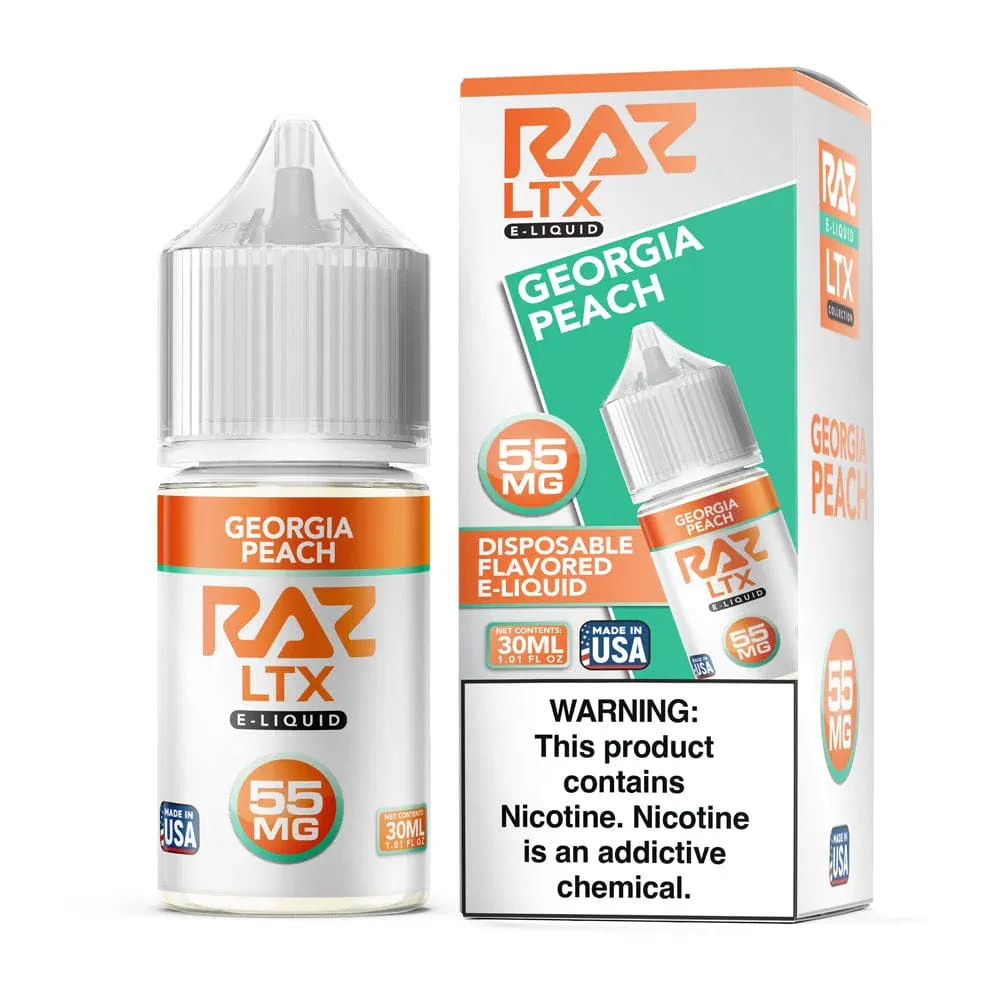 Pod Juice x RAZ LTX – Georgia Peach Salt 30mL