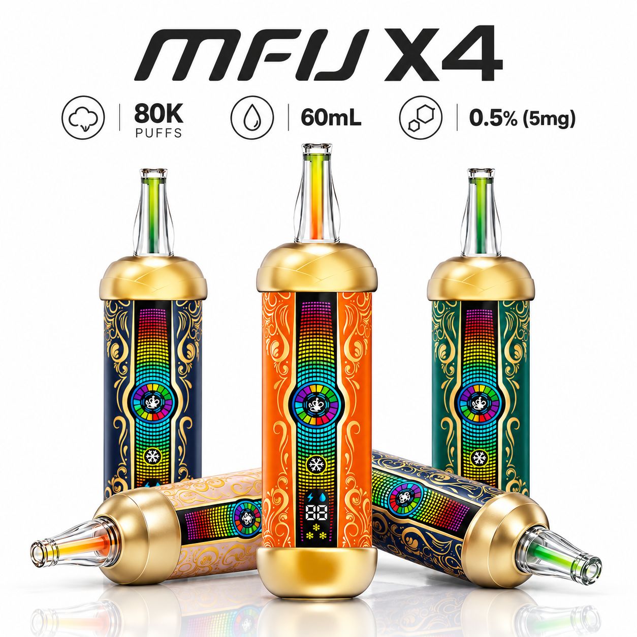 MFU SHISHA X4 Hookah 80,000 Puff Disposable
