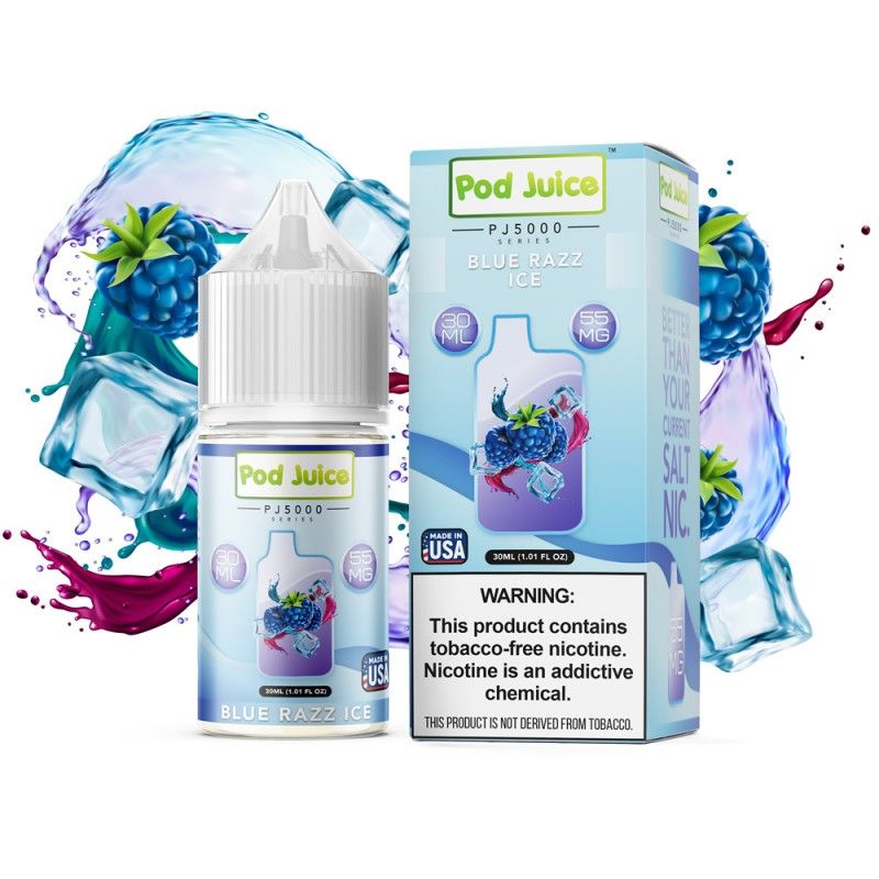POD JUICE 5000 - BLUE RAZZ ICE Salt 30ml