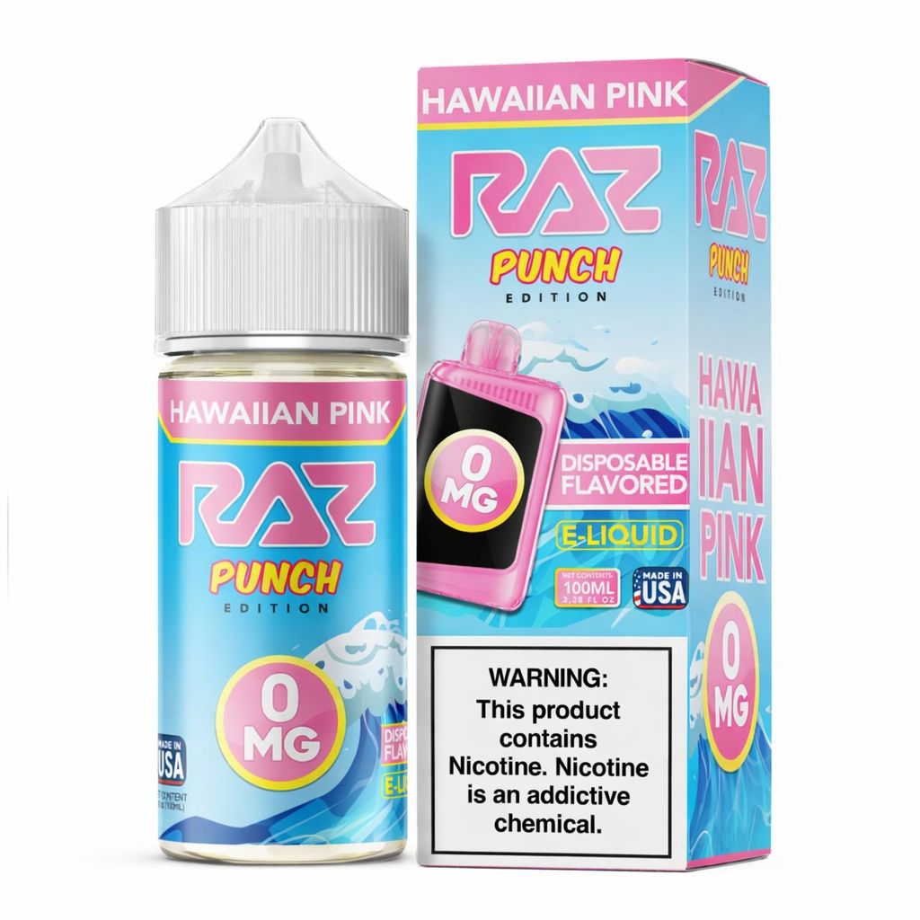 Pod Juice x RAZ – Punch Edition Hawaiian Pink 100mL (Zero Nicotine)