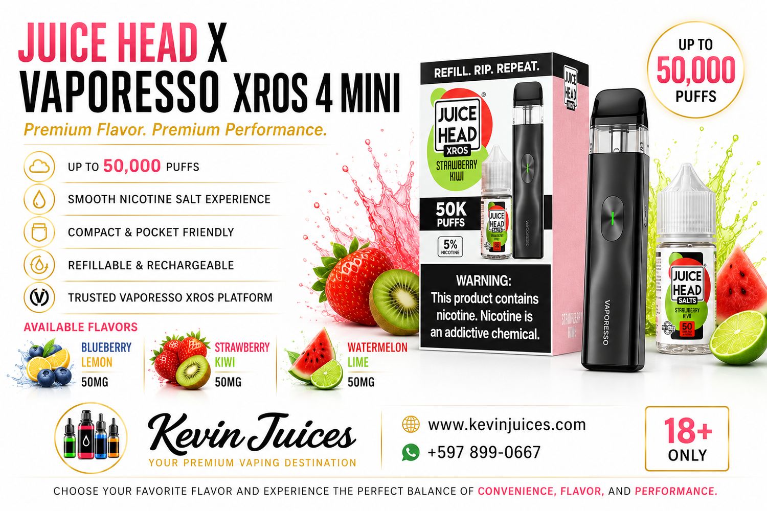 Juice Head x Vaporesso XROS 4 Mini Kit Bundle