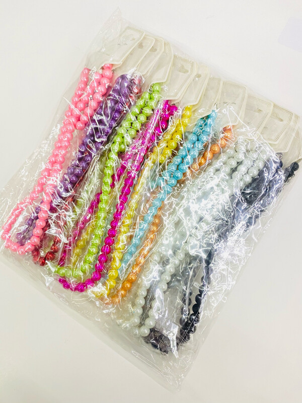 MNK-0570R10 Collar Colores de Perlas