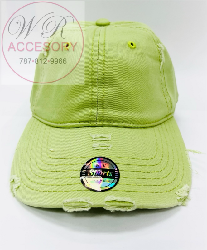 Gorra Rasgada Verde Claro (1)