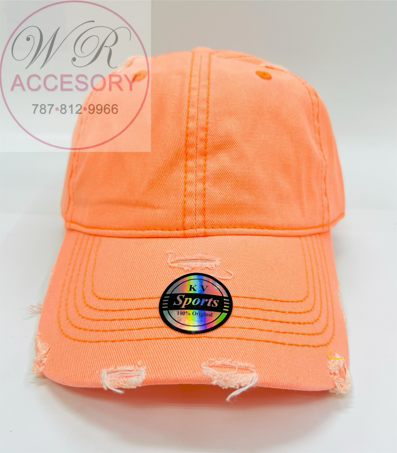 Gorra Rasgada Coral Neon 