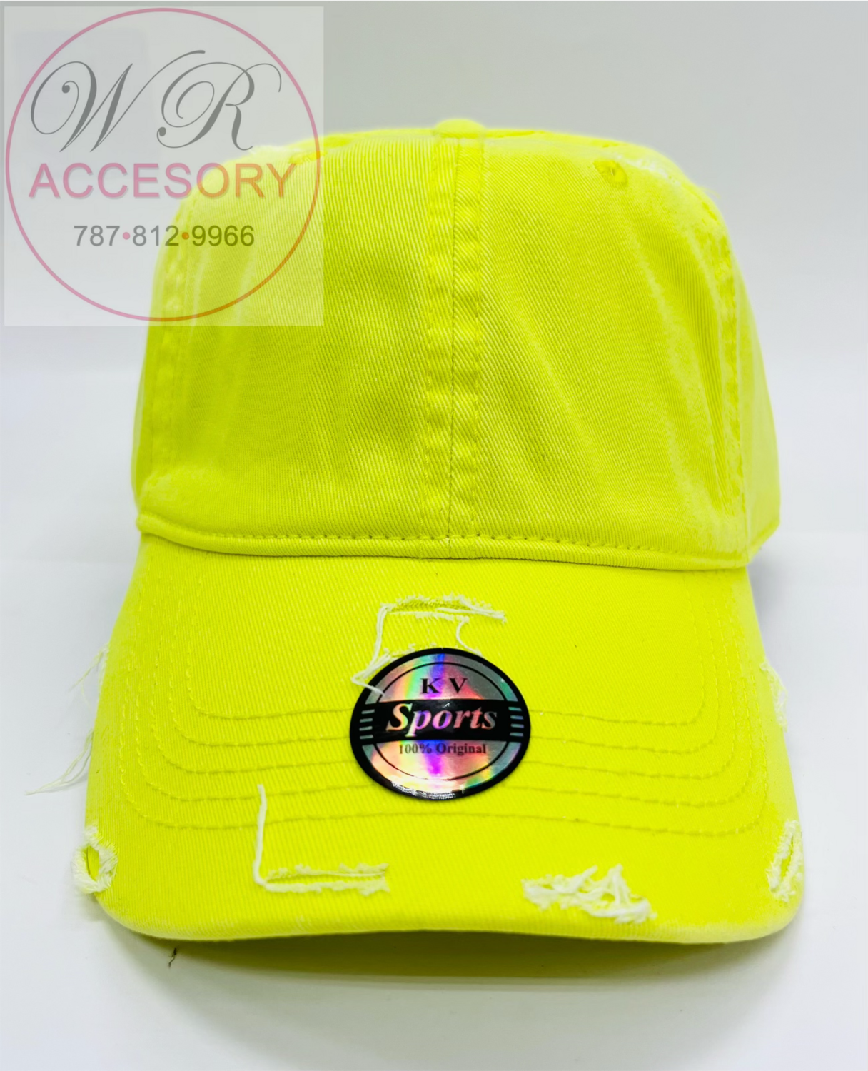 Gorra Rasgada Amarillo Neon