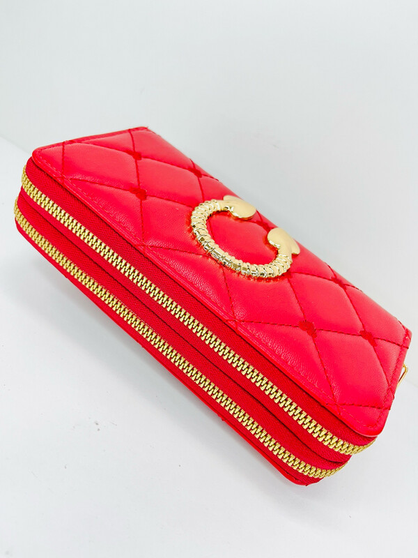W1832 RED wallet dama