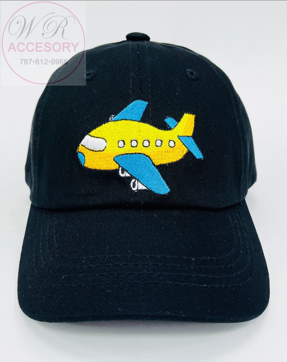 S18186K Gorra niños avión NEGRO
